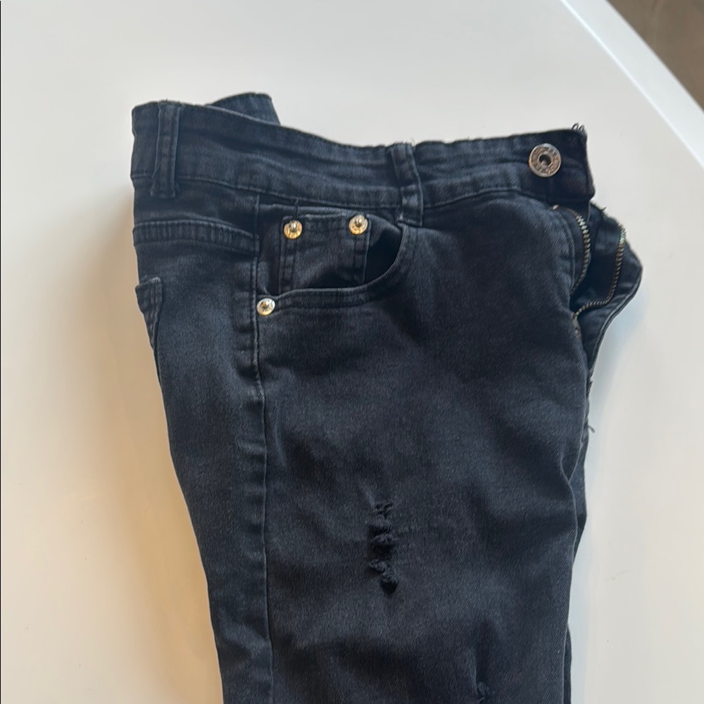 Sale 3/15 Kids size 14 black skinny jeans. - Picture 2 of 4